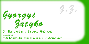 gyorgyi zatyko business card